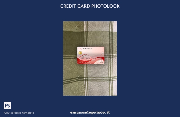 modello frontale photolook per carta classica visto bancario Polonia Bank Pekao 